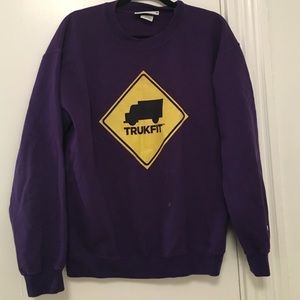 Truckfit | Unisex Purple Fleece-lined Sweatshirt