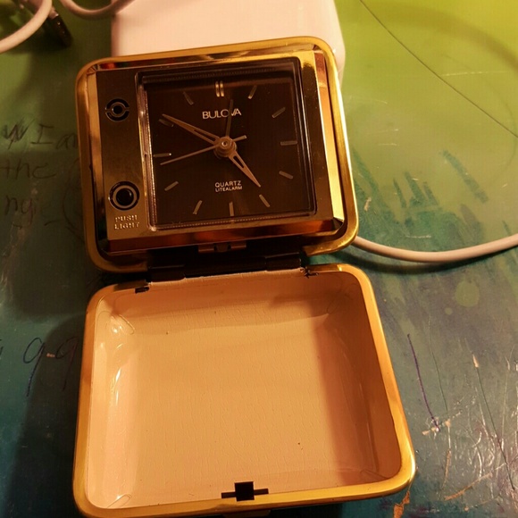 Bulova traveling watch, alarm clock