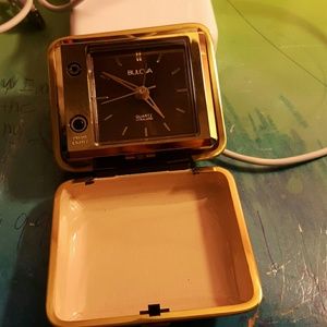 Bulova traveling watch, alarm clock