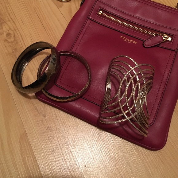 2 bangle and one cuff bracelets
