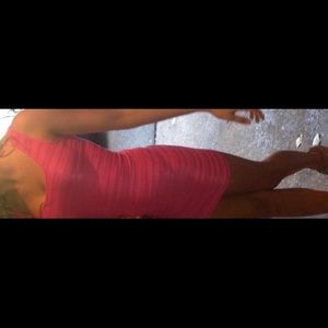Pink Bebe bodycon dress