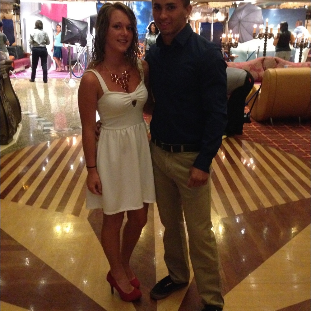 Bow cut out dress