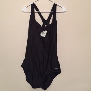 New Black Speedo one piece swimsuit
