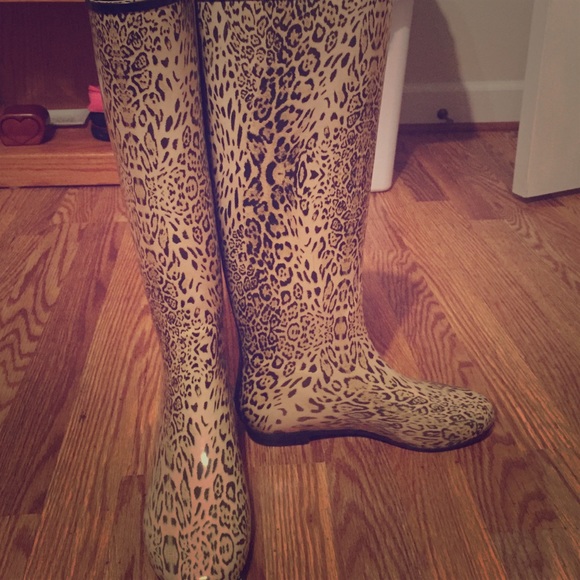 Leopard Rain Boots