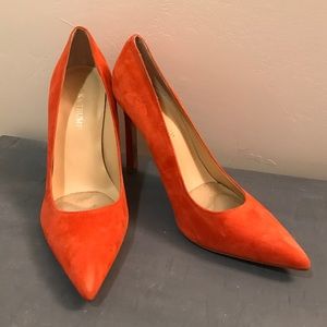 Orange Ivanka Trump Carra pumps