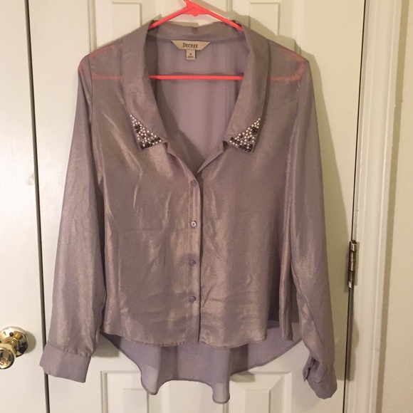 Button up chiffon shirt