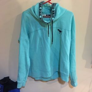 Pink Victoria Secret Cowl Neck Pullover Hoodie