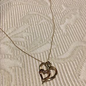 Rose Gold & Gold Heart Necklace