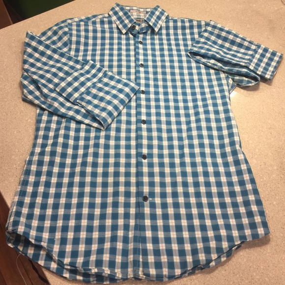 Express Men's fitted button up shirt.