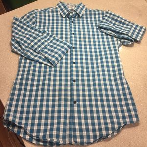 Express Men's fitted button up shirt.