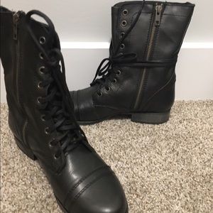 Black Steve Madden Combat boots