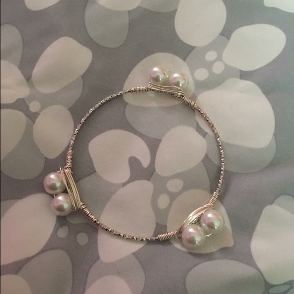 Silver bangle bracelet