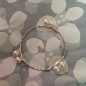 Silver bangle bracelet