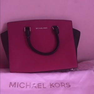 Hot pink and Black Michael Kors Bag