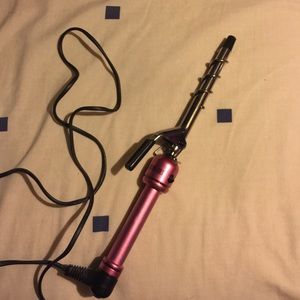 Spiral curling iron.