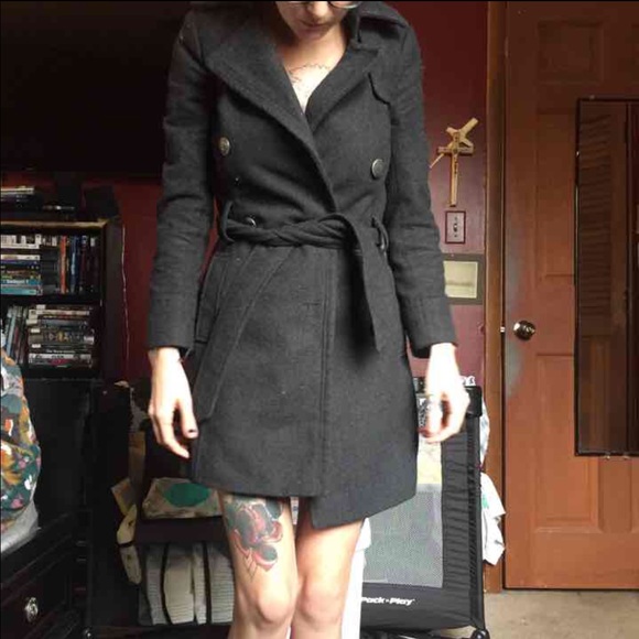 Grey forever 21 pea coat