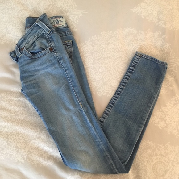 True Religion skinny light wash jeans