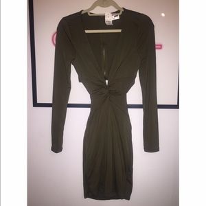 • LF • NWT• green • open back • bodycon • dress •