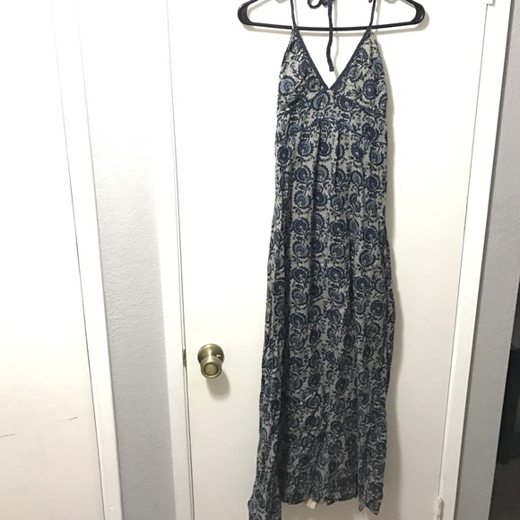 Mossimo XS blue floral maxi dress