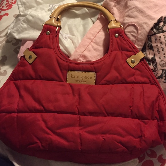 Authentic red Kate spade shoulder bag