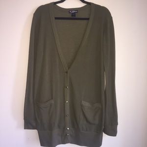 Green cardigan