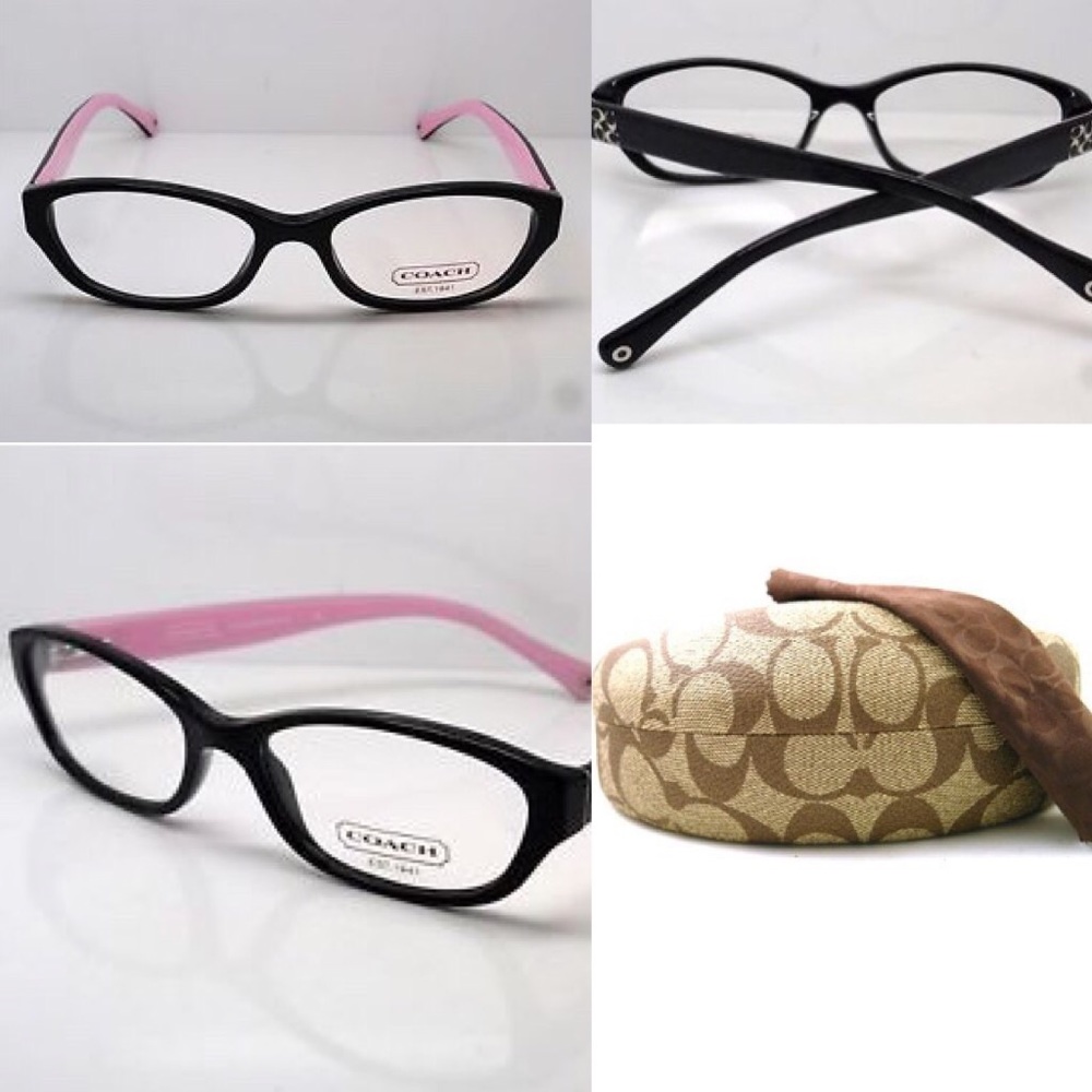Authentic Coach eyeglasses with case and cloth