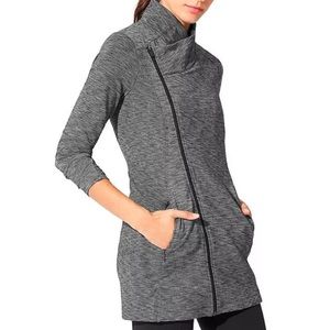 New Athleta Intention Jacket $128 BLACK HEATHER S