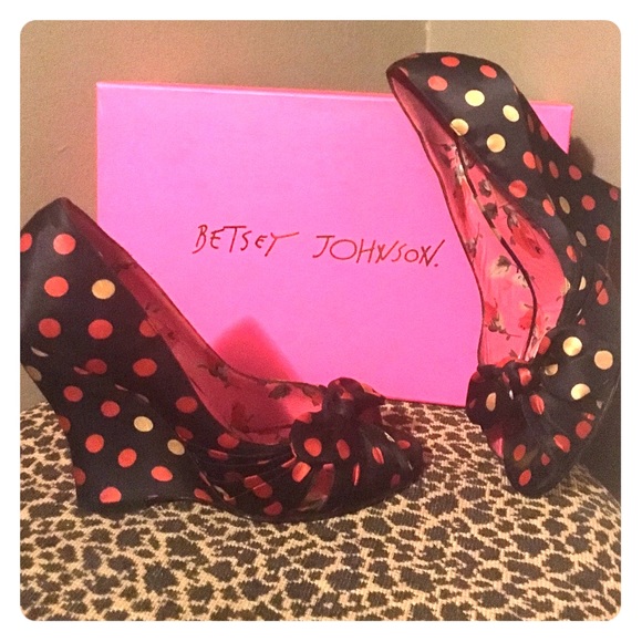 Polka Dot Betsey Johnson Wedge Heels