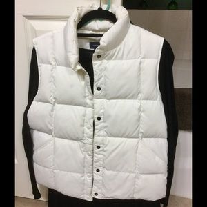 Quilted Winter White vest- Lands End size medium