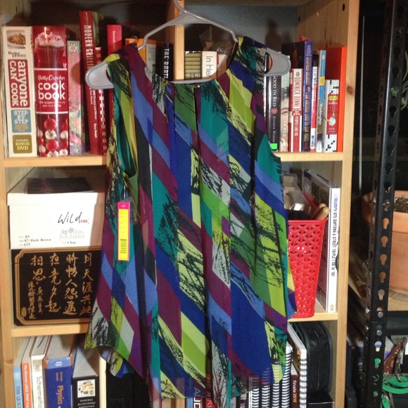 Catherine Malandrino multicolor chiffon tank - Picture 3 of 4