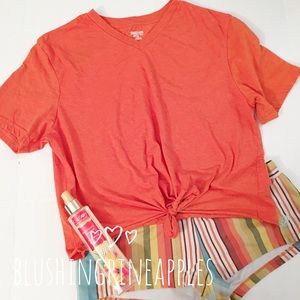 Mossimo Orange Crop T Shirt