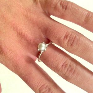 Pandora ring cultured pearl, sterling silver