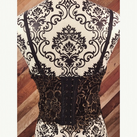 Windsor Tops Black Gold Bustier Poshmark