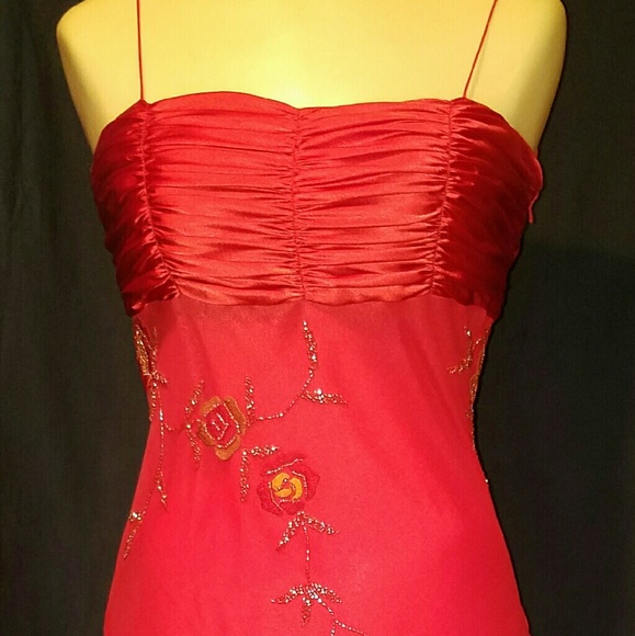 Gorgeous Scala Red Beaded Dress....Sz M