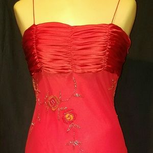 Gorgeous Scala Red Beaded Dress....Sz M