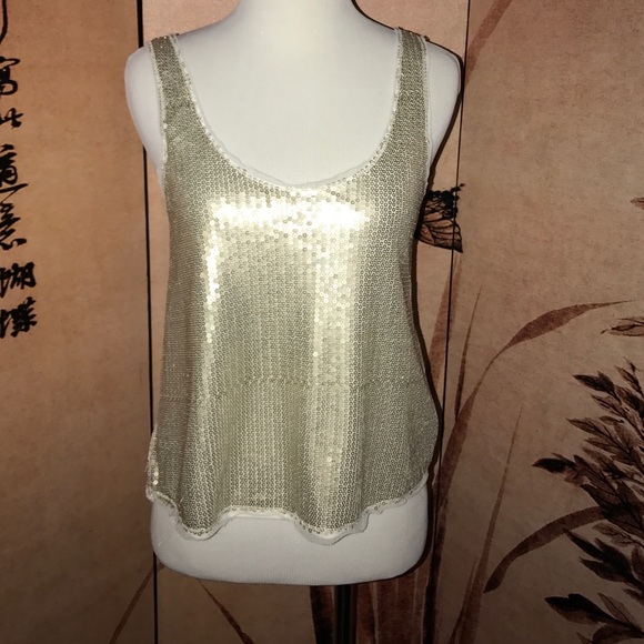Beautiful AE Gold Sequin Tank- Sz XS