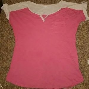 Express color blocked tee