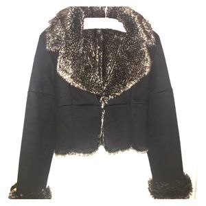 Express Black Faux Fur Lined Jacket