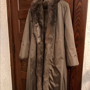 Reversible Beaver Coat to Raincoat with Belt