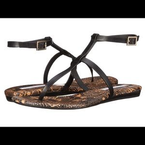 Diane von Furstenberg Perugia Black Calf Sandals