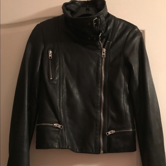 AllSaints Cargo Leather Jacket - Picture 2 of 4