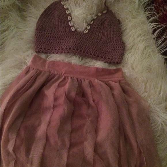 Blush pink fairy mini skirt