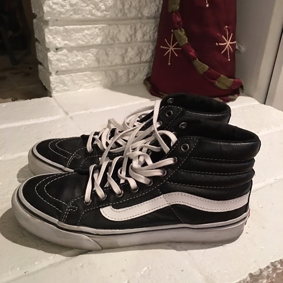 Black Leather Vans