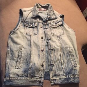 Bleached Jean Vest