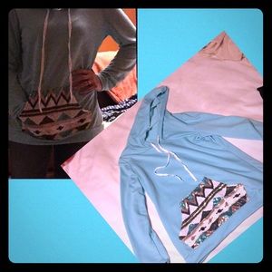 Aztec sequin hoodie