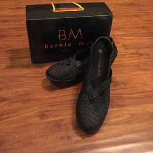 Black metallic shoes