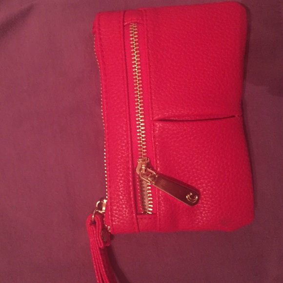 Charming Charlie's trendy  wristlet red leather