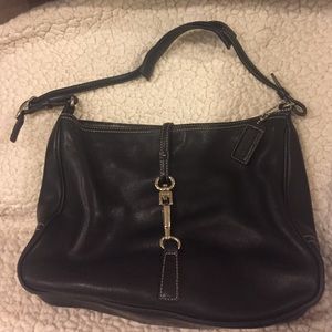 Black leather Coach bag