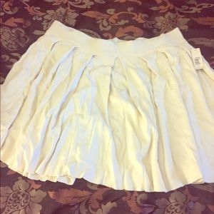 Cream knit skater skirt