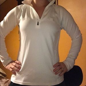 The north face white small 1/4 zip